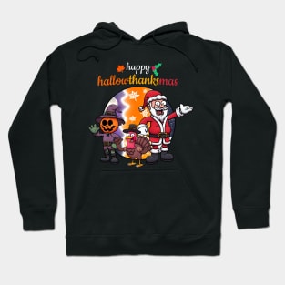 Happy HallowThanksMas Hoodie